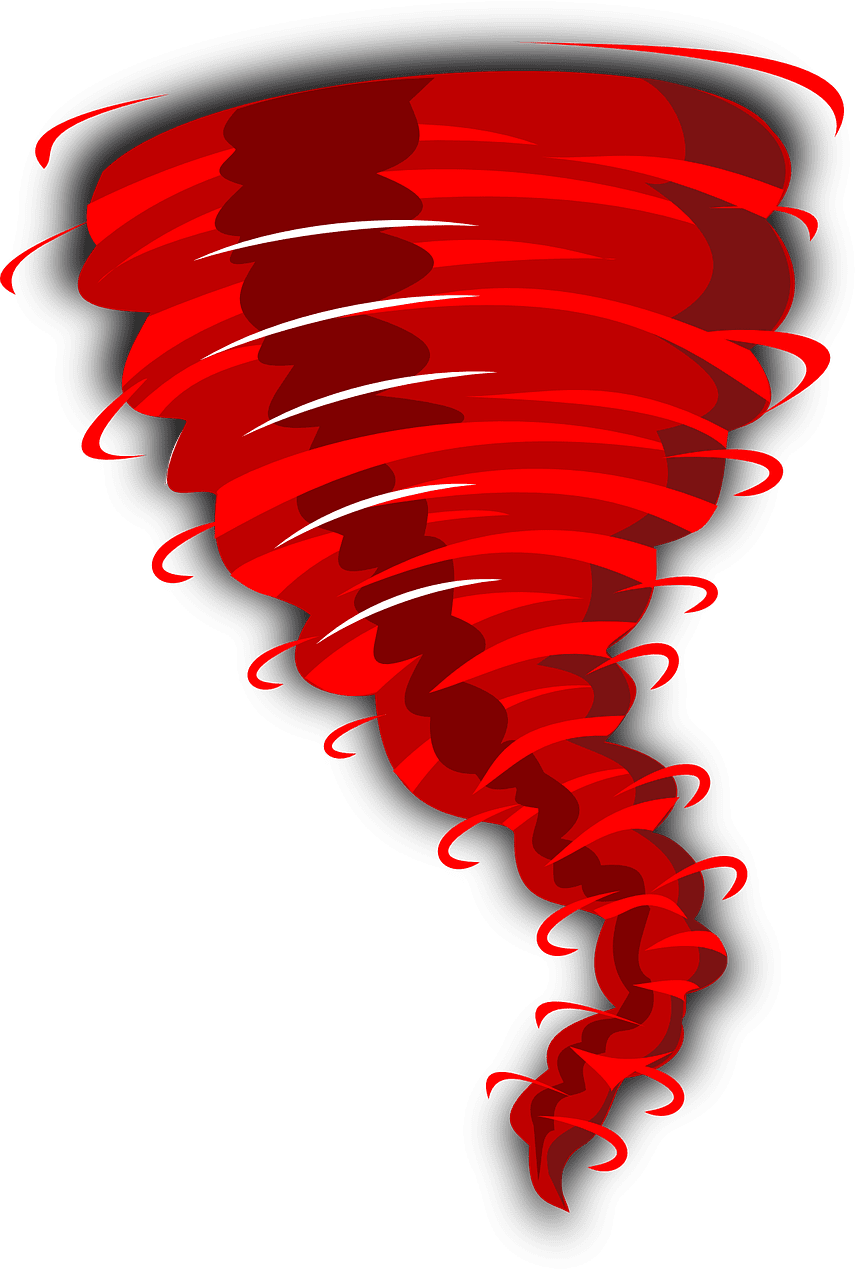 Swirl tornado red vector graphic clipart