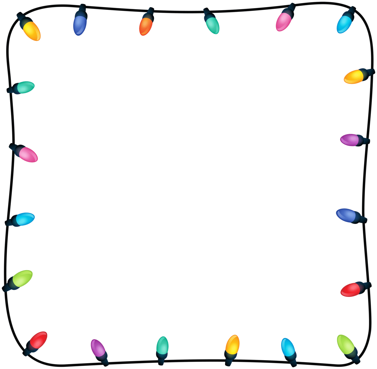 Christmas light border clipart transparent