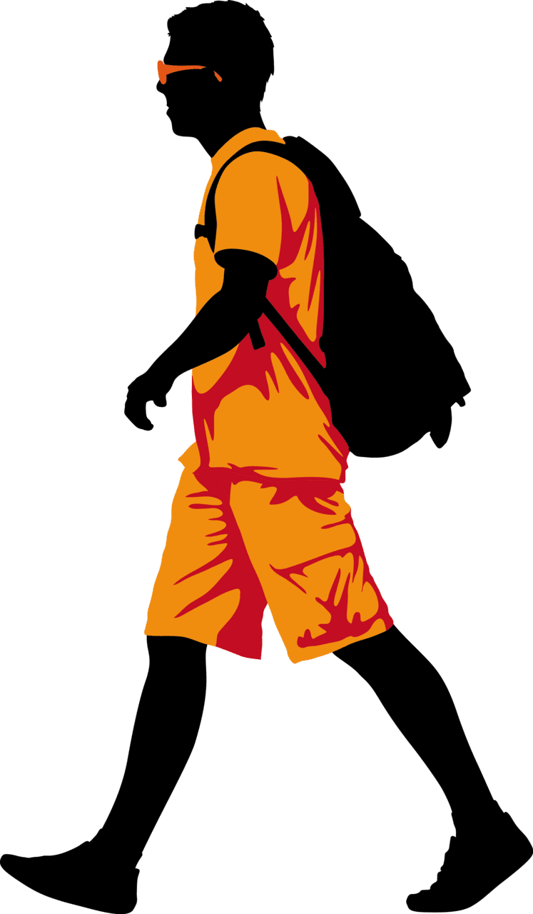 Man clipart walk ing vector
