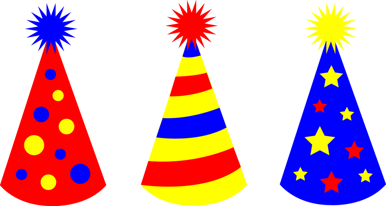 Birthday hat party hats cliparts clipart transparent