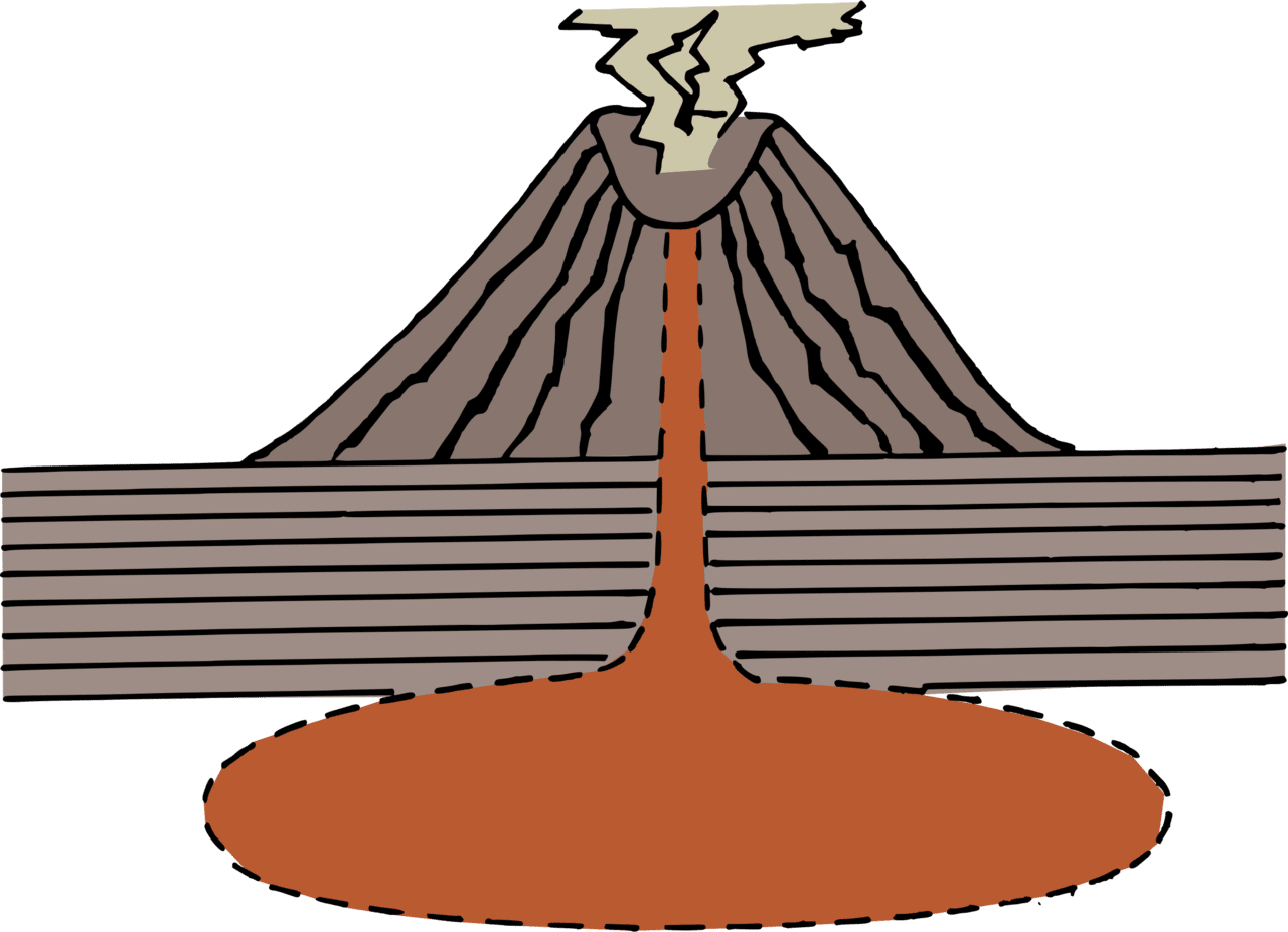 Volcano clipart image with no background