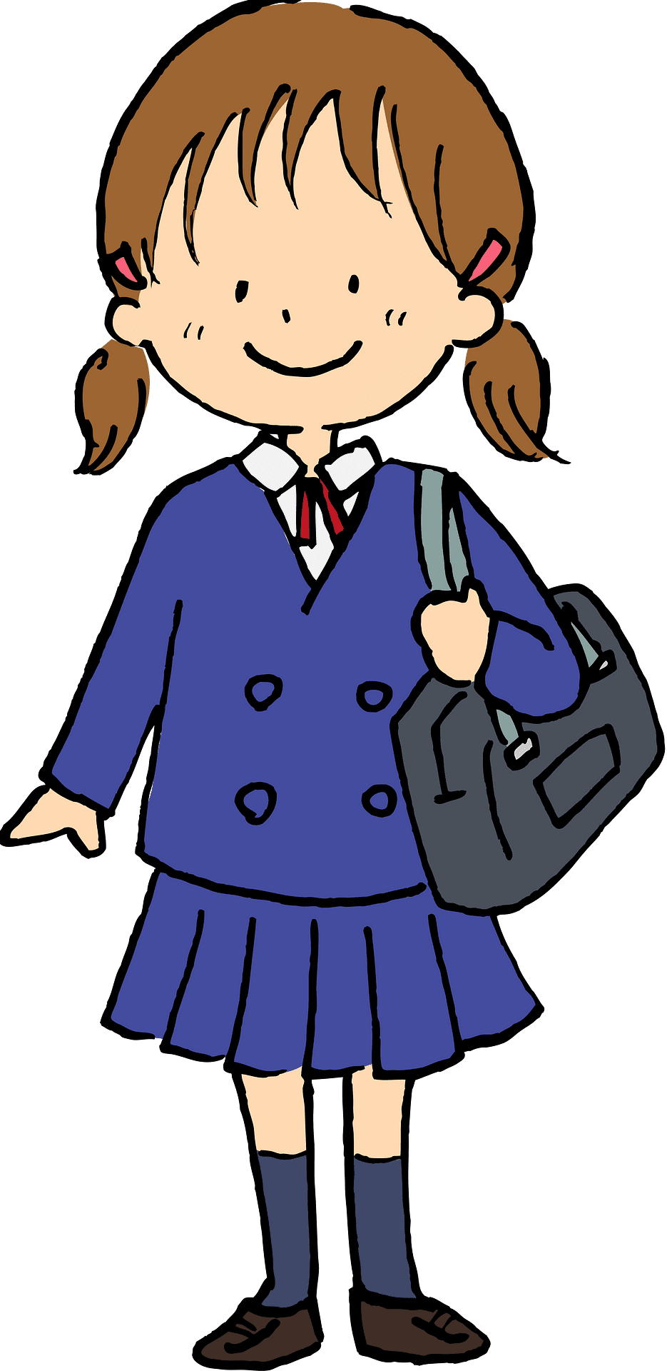 Female student girl vector clipart images