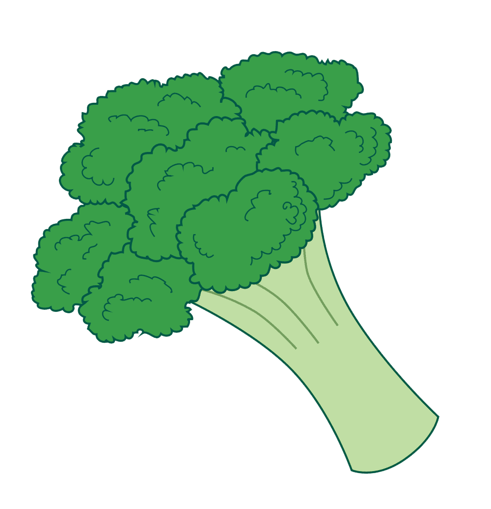 Broccoli pin page clipart background