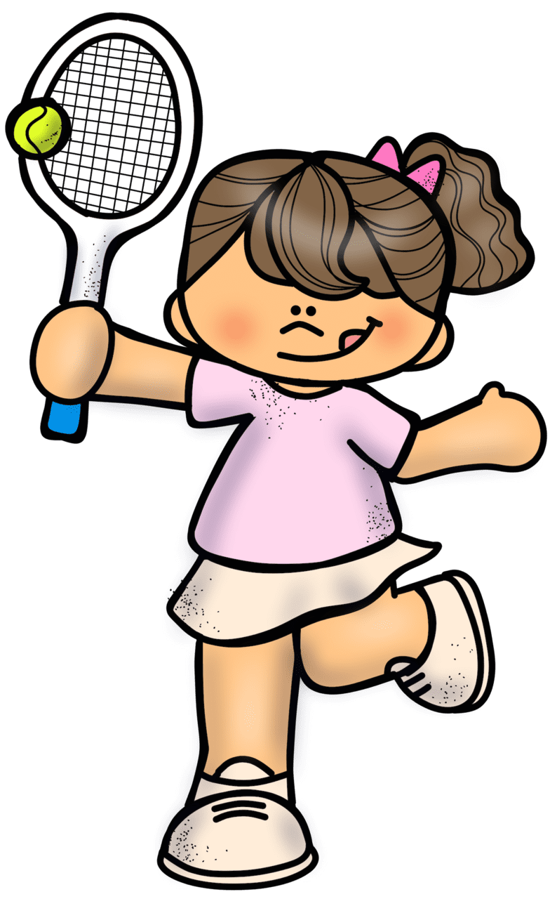 Tennis racket pin page clipart picture