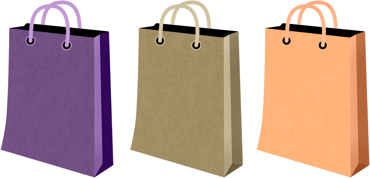 Shopping shopp bags paper clipart clip art