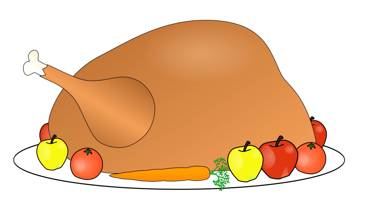 Turkey thanksgiving dinner clipart transparent