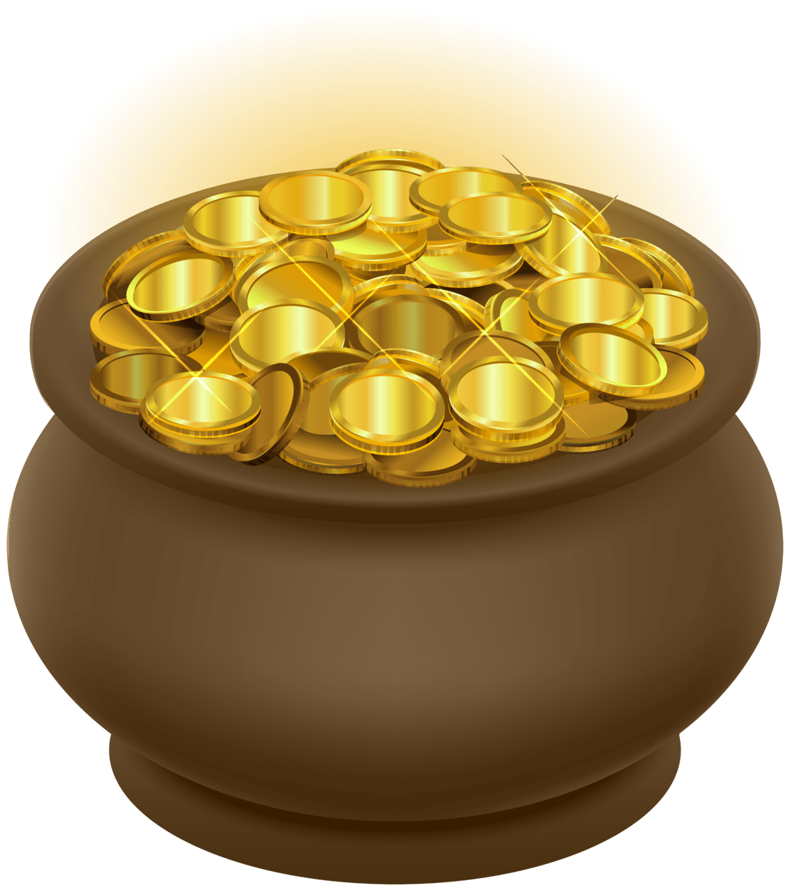 Coin pot of gold clipart image