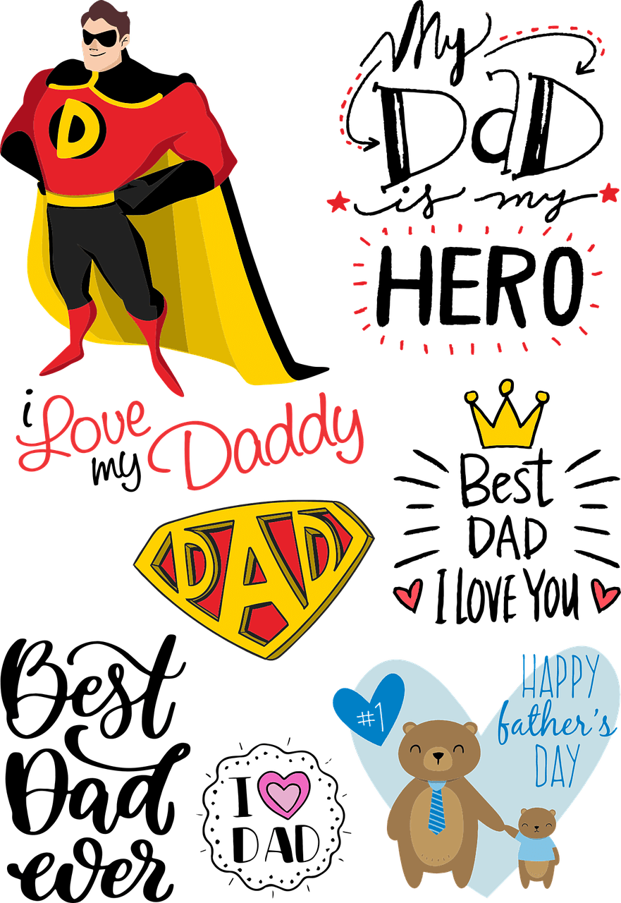 Happy fathers day father vector graphic clipart