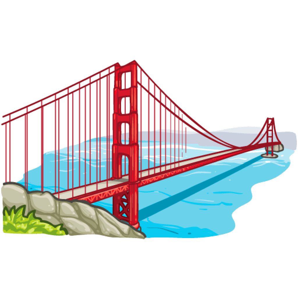 Long bridge clipart transparent