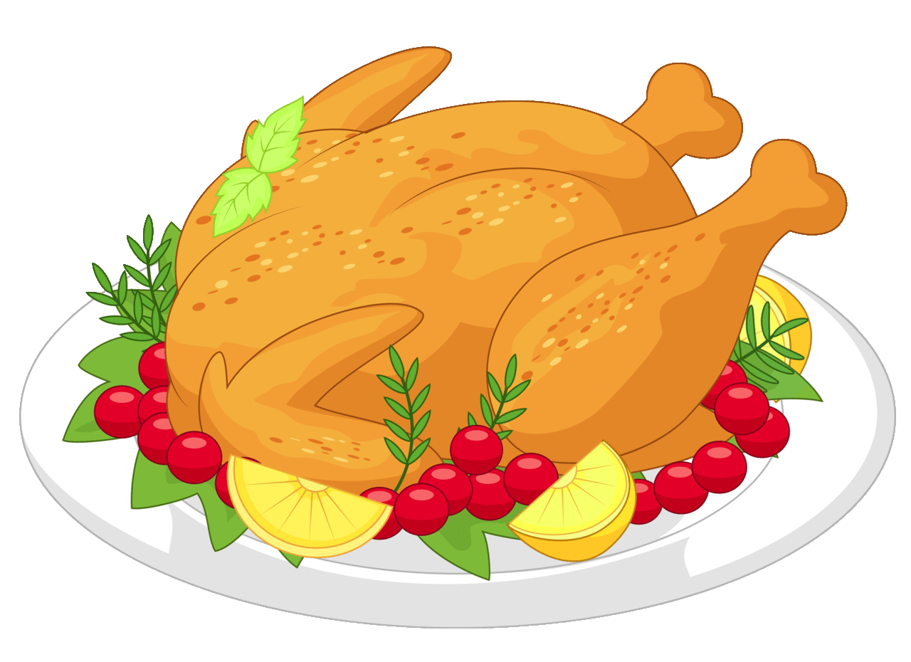 Cute turkey pin page clipart vector 2