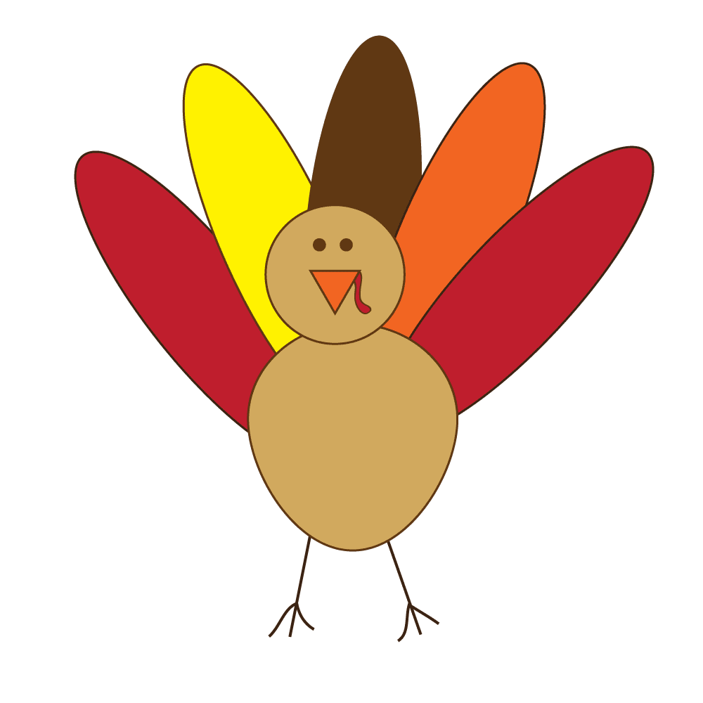 Cute turkey shoot motivator clipart logo