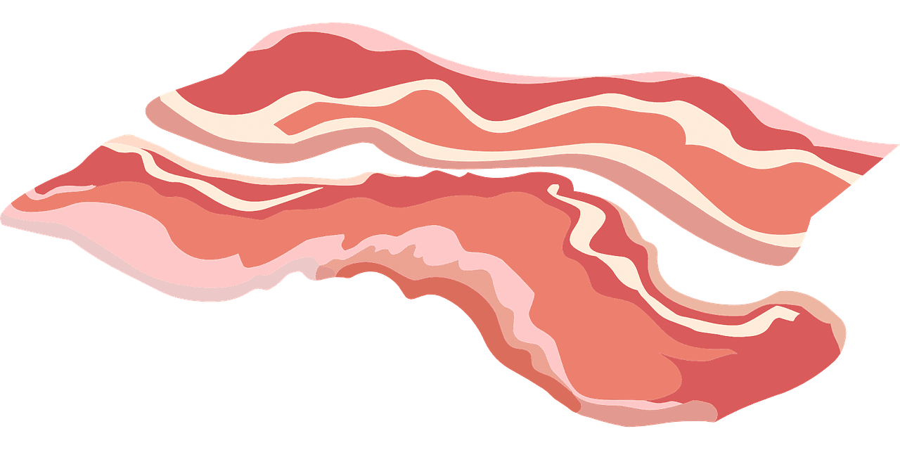 Bacon red pig vector graphic clipart