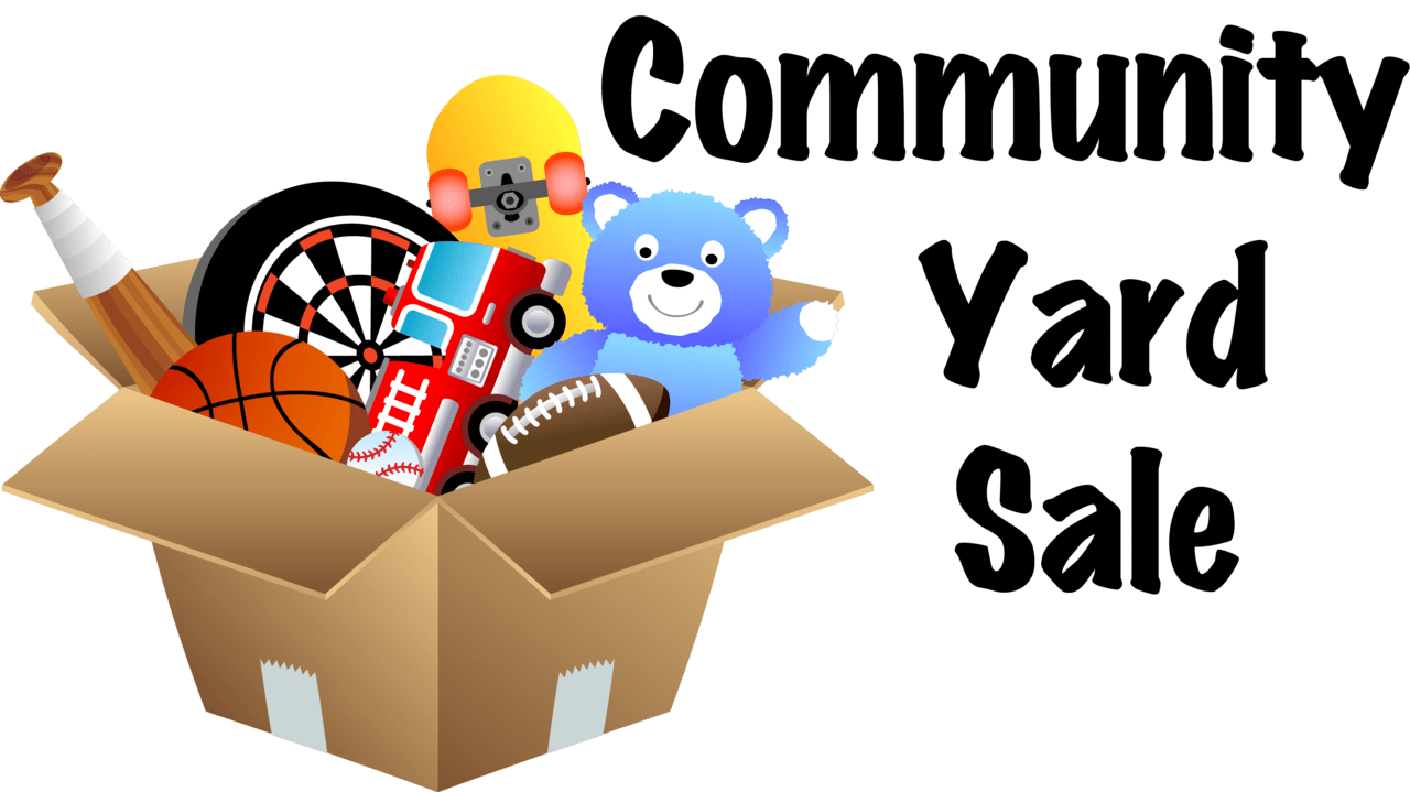 Community garage sale sign clipart clipartfox transparent