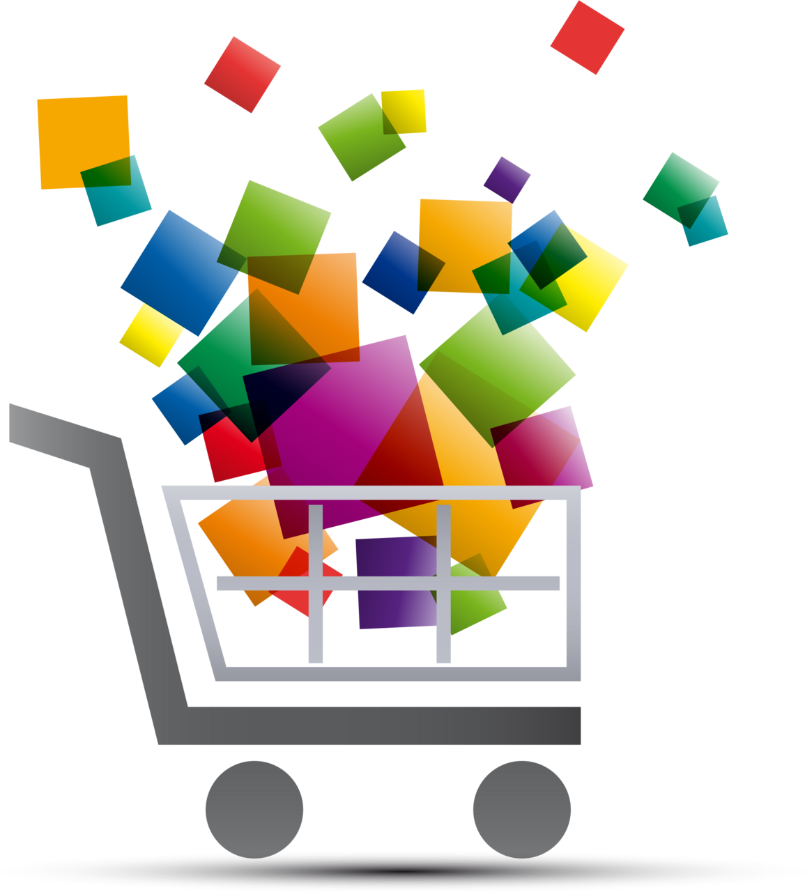 Shopping cart logo line service logi clipart