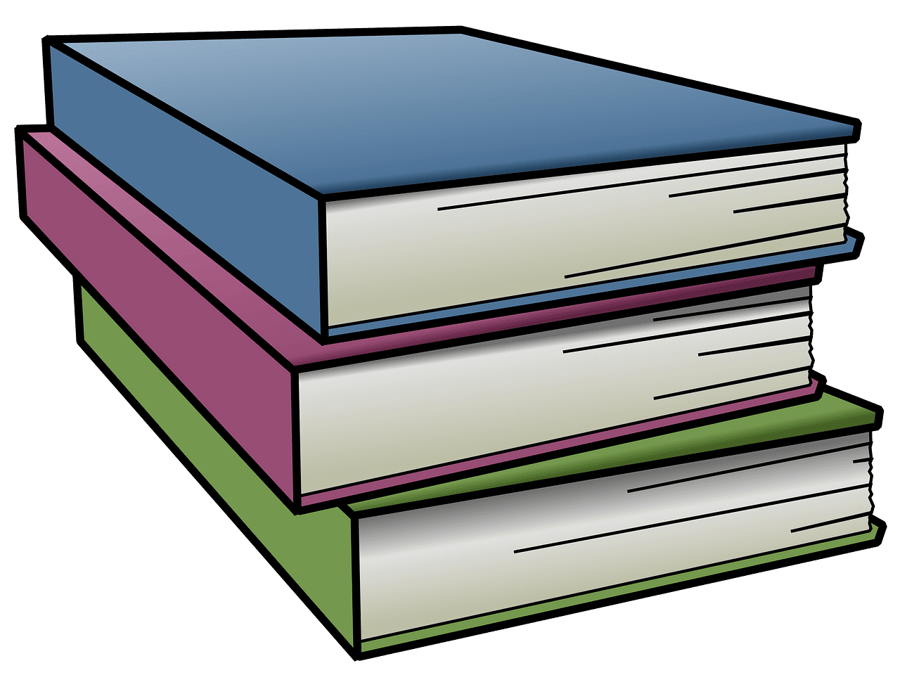 Stack of books hardcover vector clipart images 2