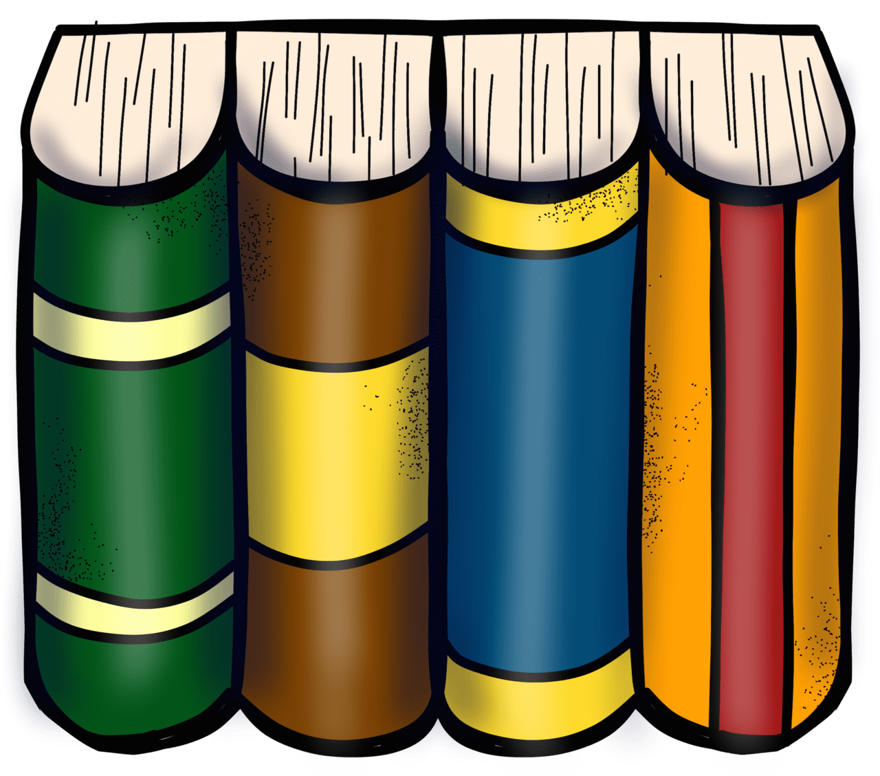 Stack of books pin page clipart vector 2