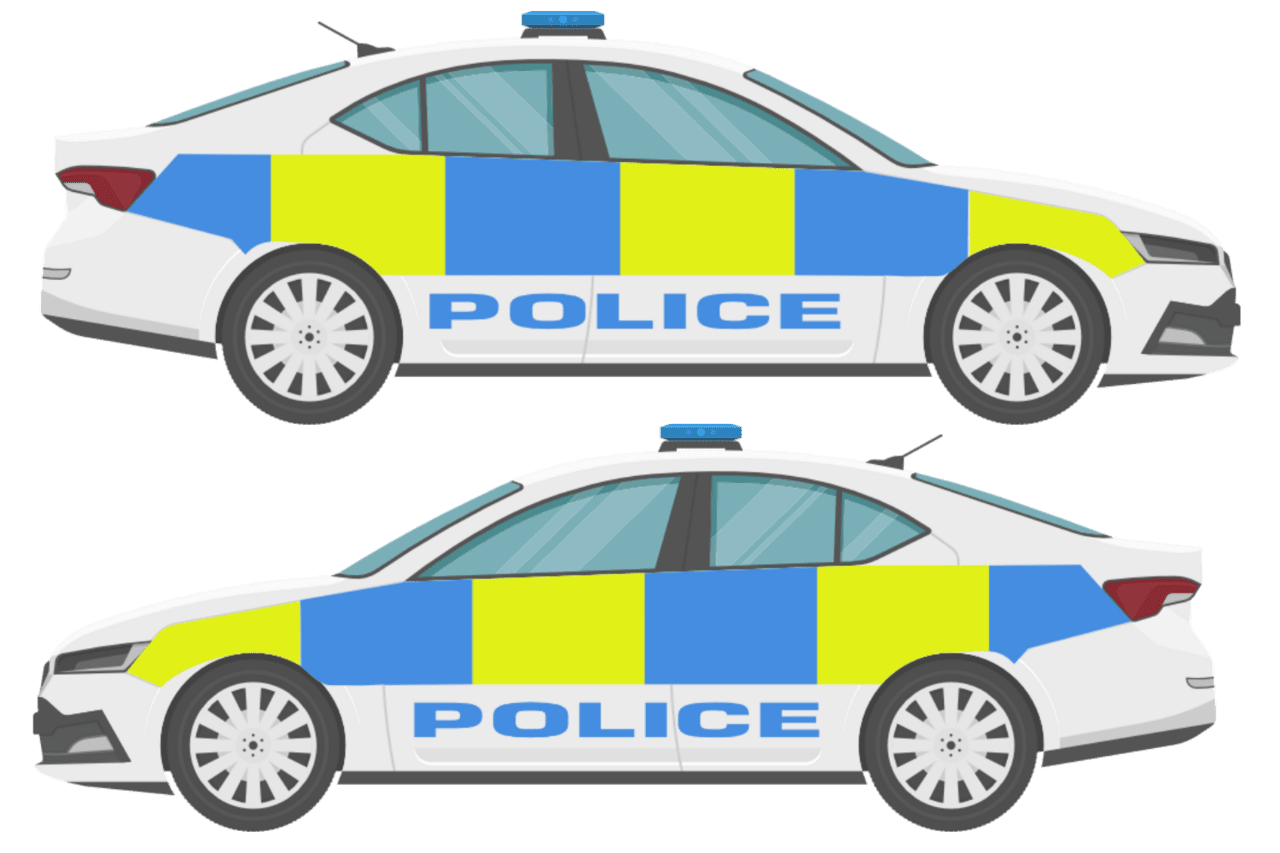 Police car blog clipart image