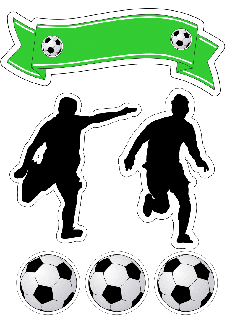 Football player futebol topo de bolo decorativo art poin clipart background