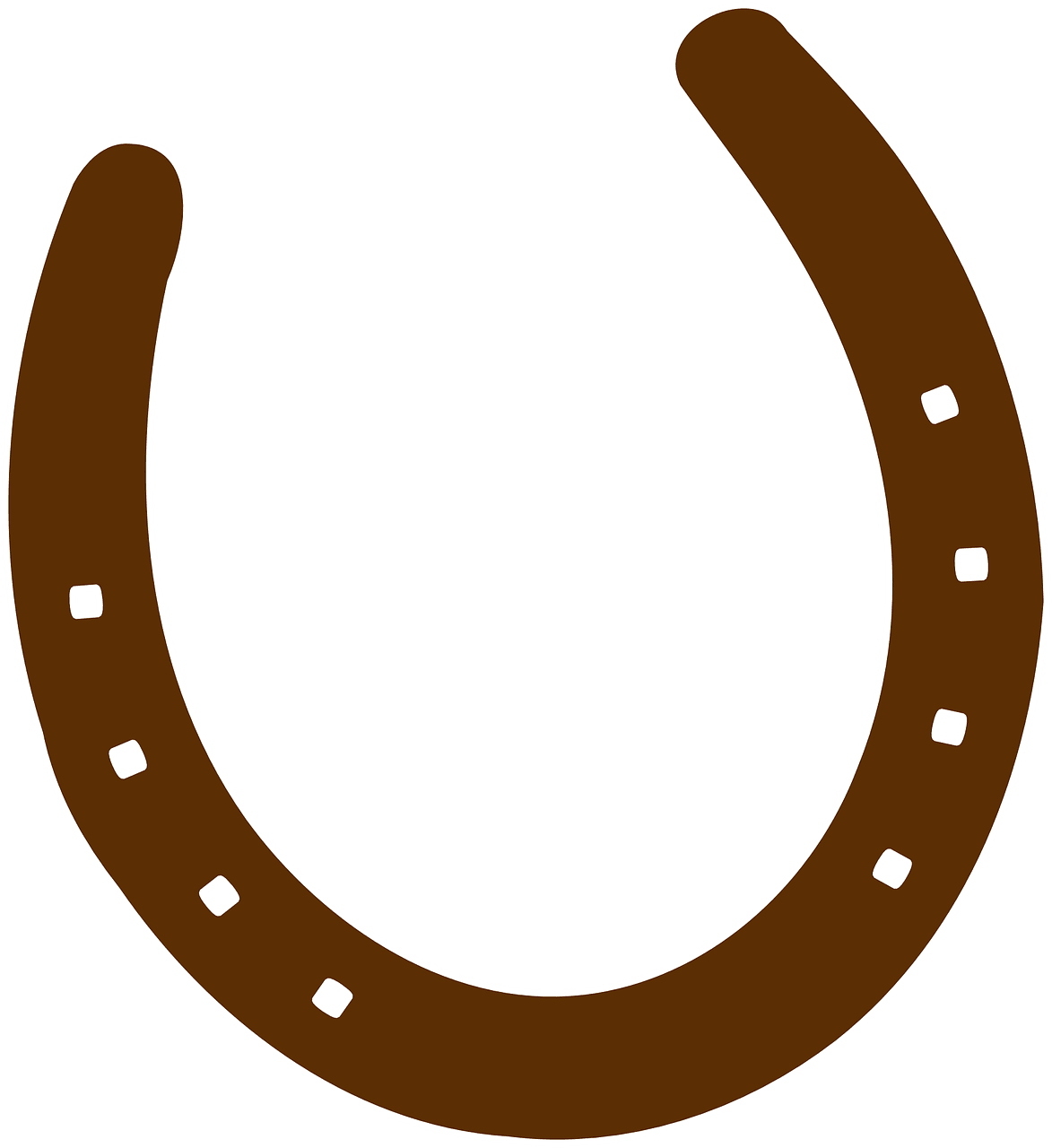 Horseshoe brown metal vector graphic clipart