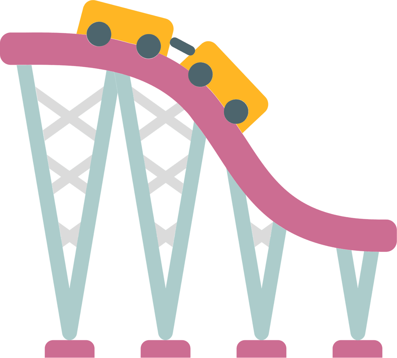 Roller coaster vector clipart images 2