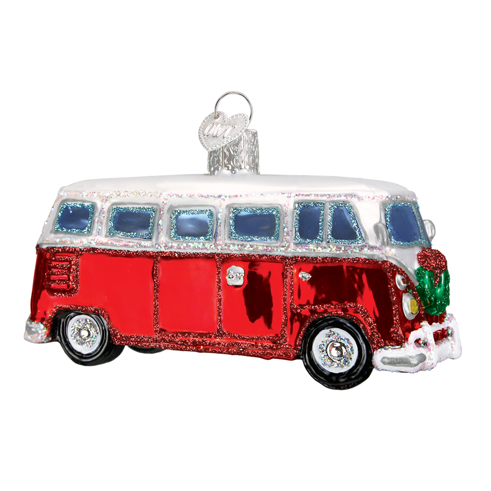 Retro camper van ornament clipart picture