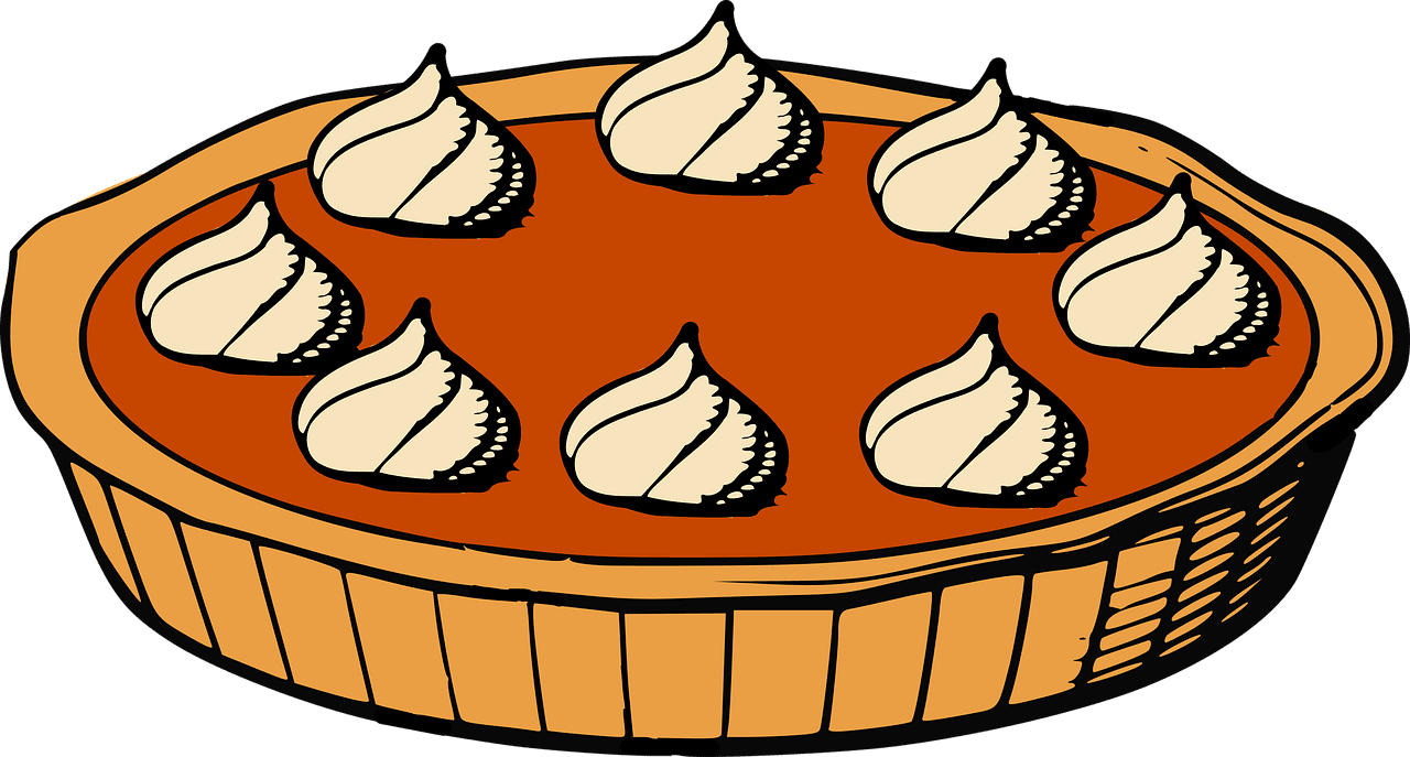 Pumpkin pie pastry image clipart