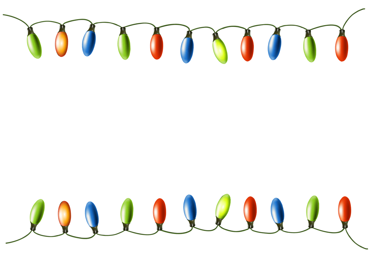 Christmas light border clipart free
