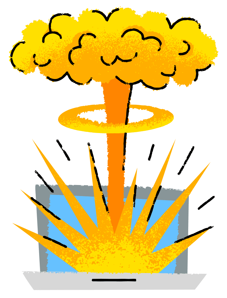 Explosive fatal error clipart logo