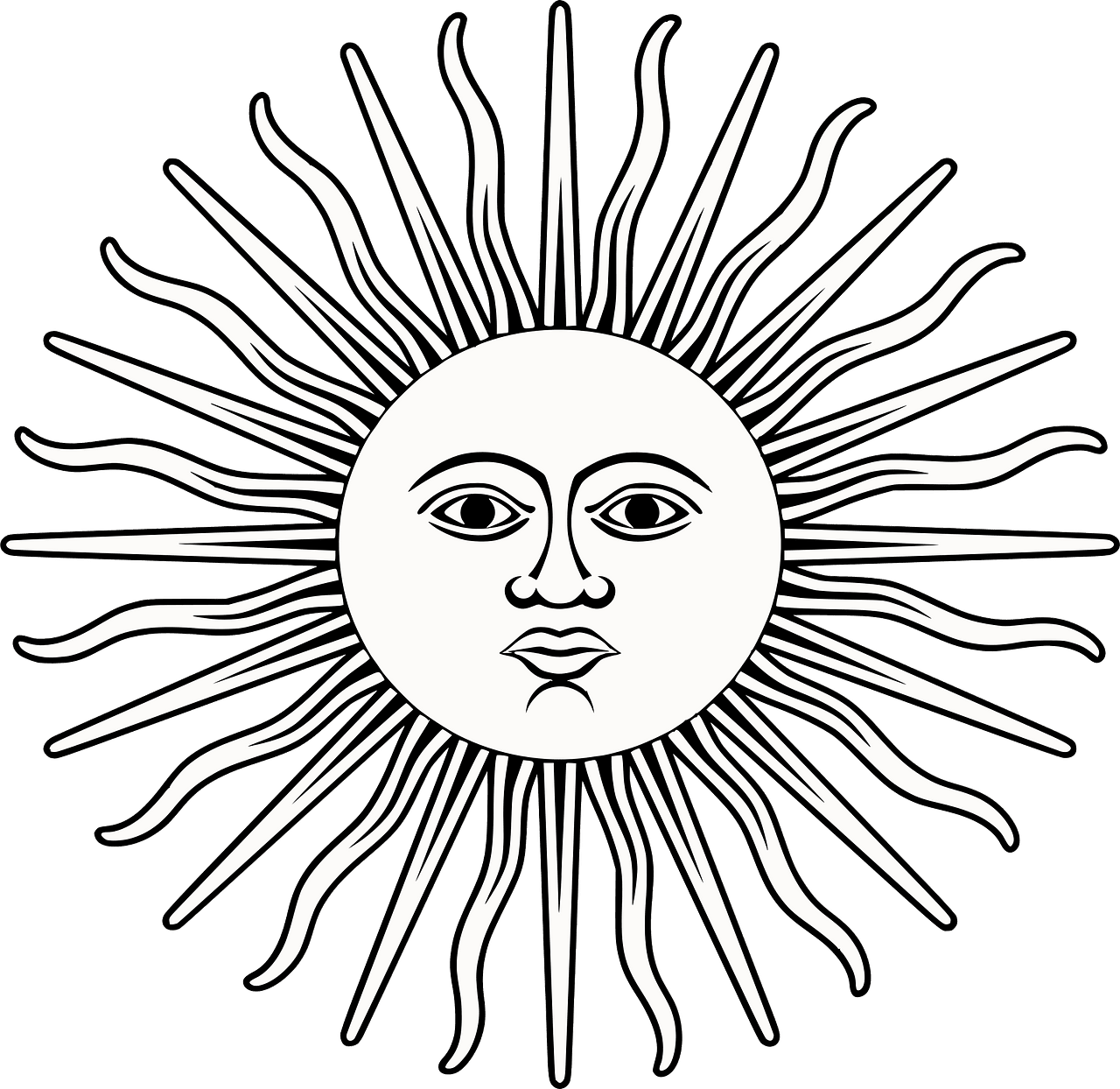 Sun black and white vector clipart images 2