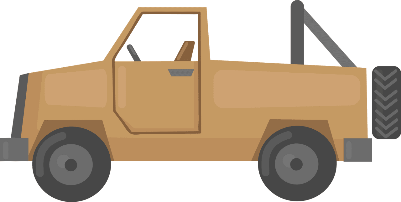 Safari jeep vector clipart images 2