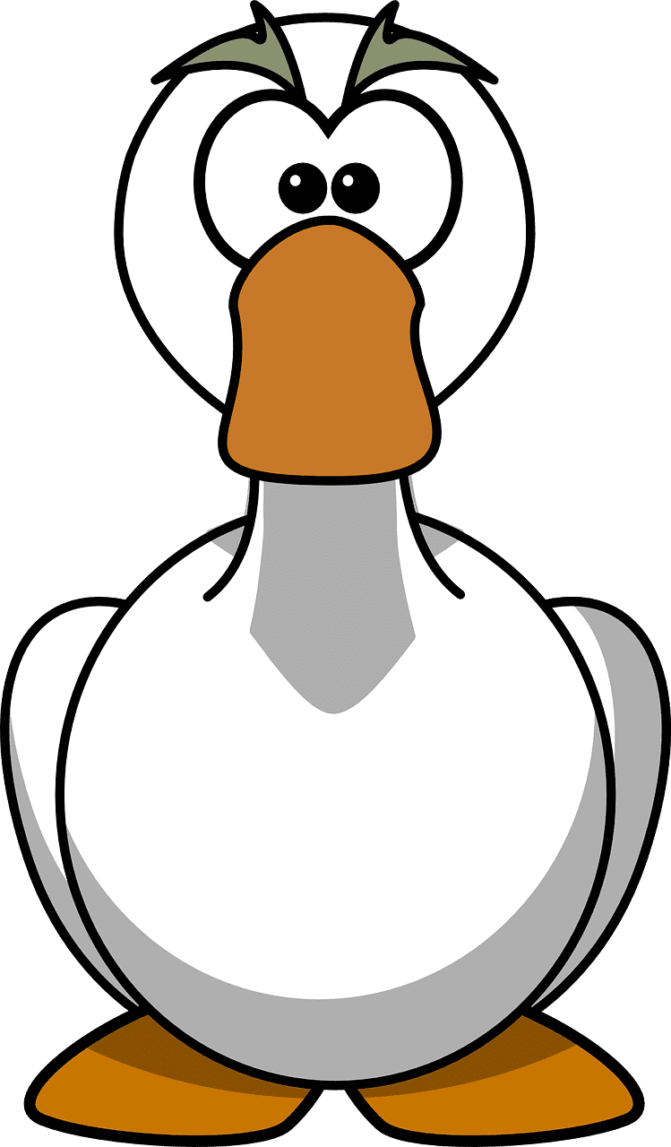 Goose ly side of sadness challenging clipart vector