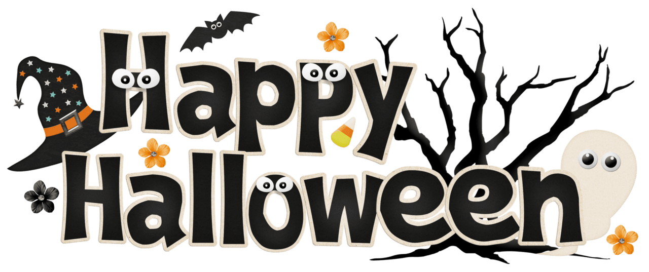 Halloween black and white happy that artsy reader girl clipart picture