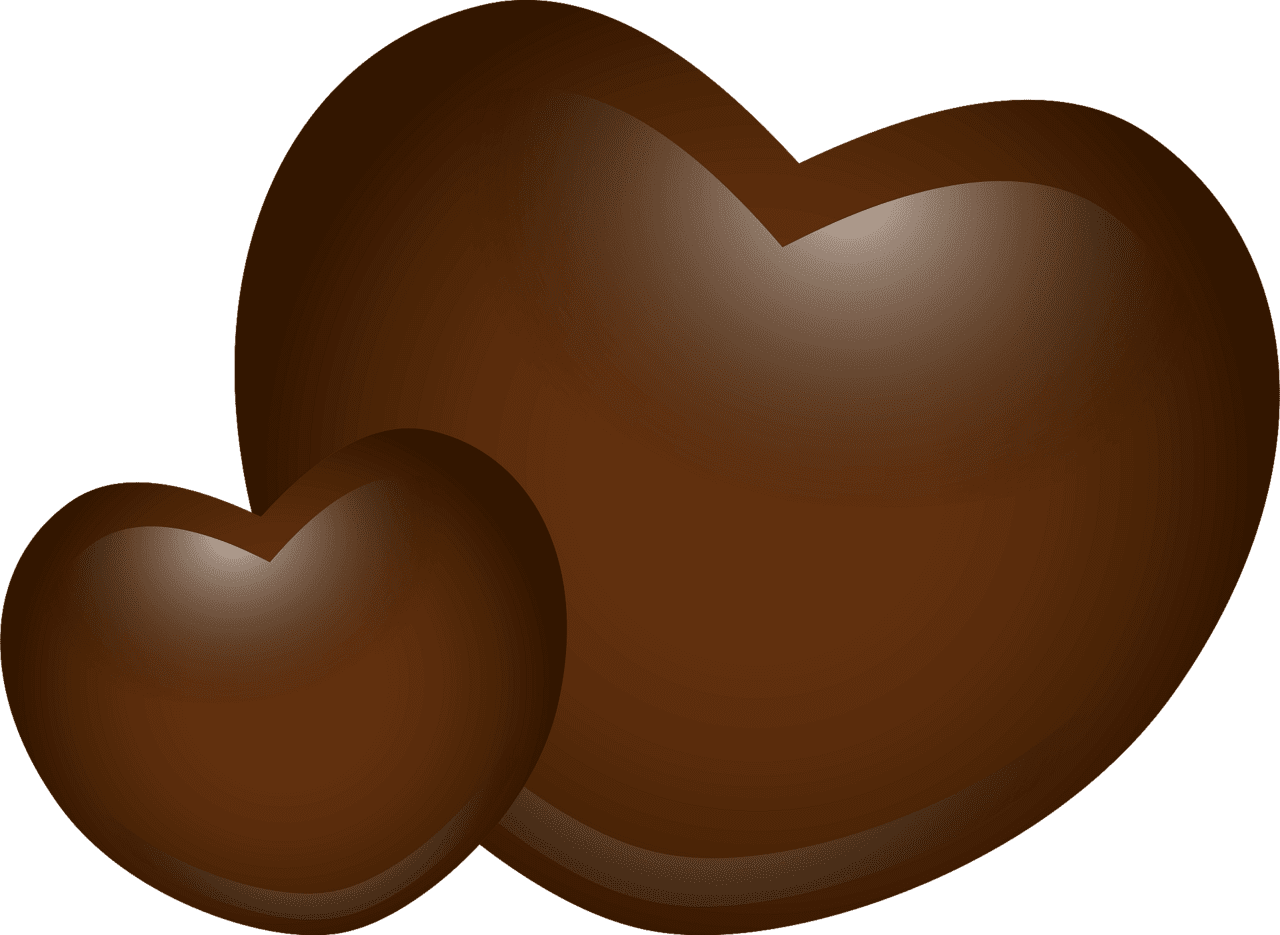 Valentine day chocolate heart vector clipart images