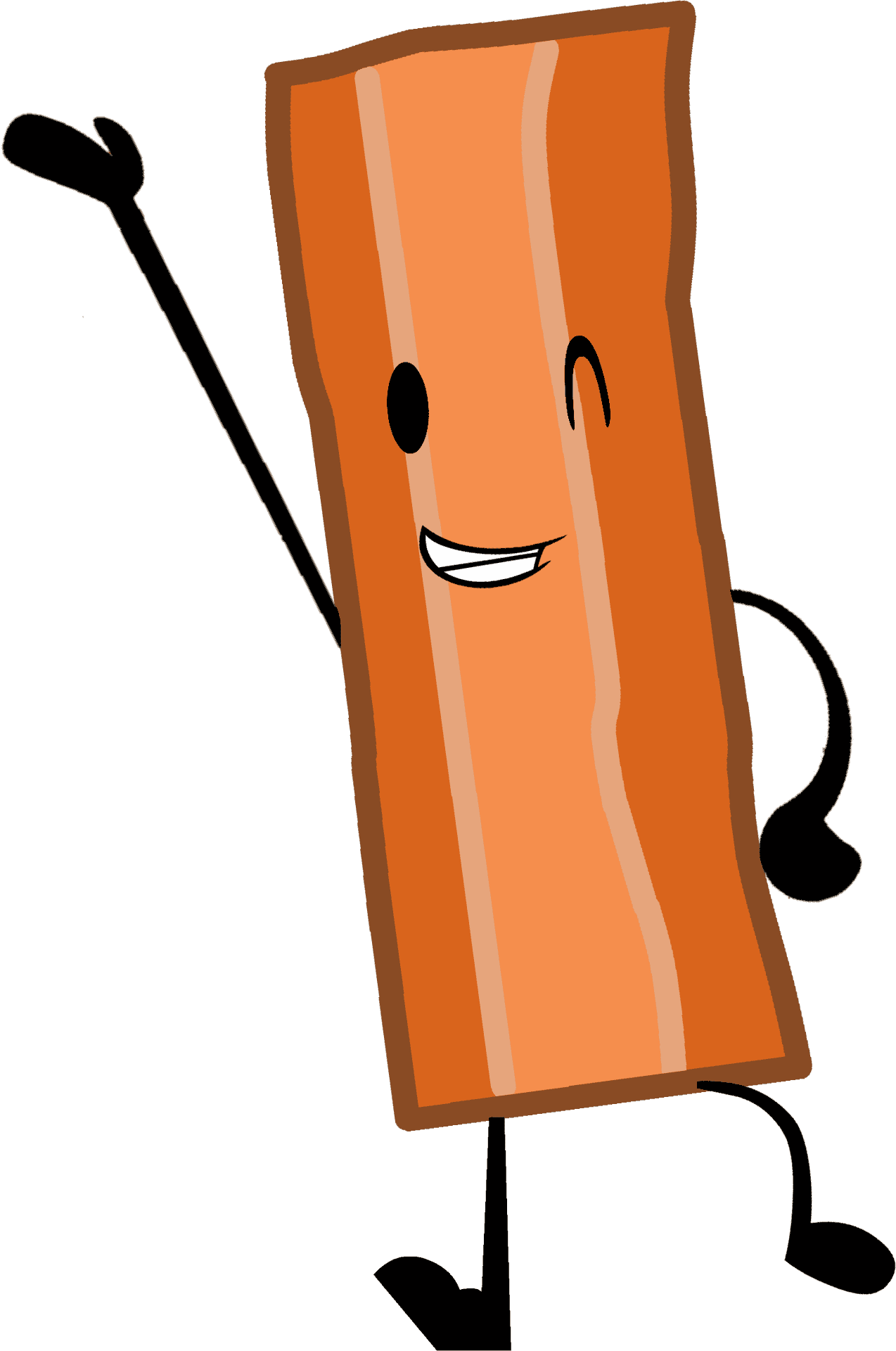 Happy dancing bacon character clipart logo