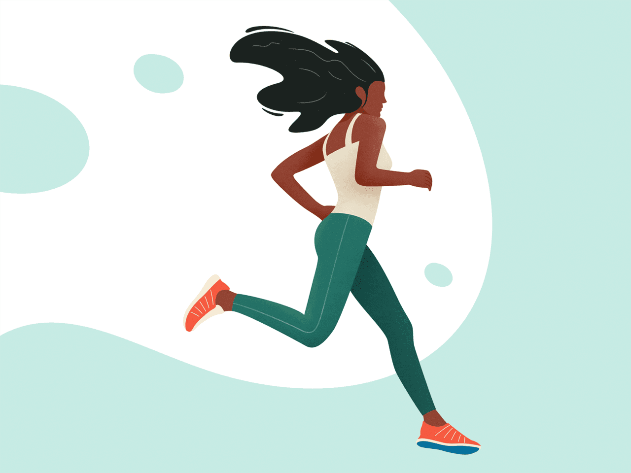 Runner running clipart picture