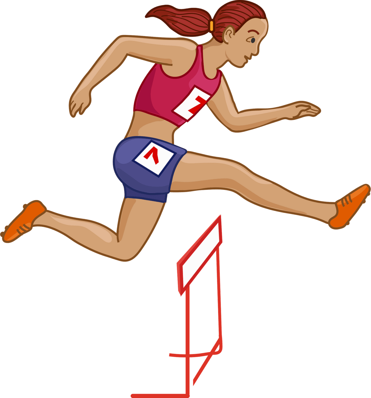 Runner track and field hlete vector clipart images