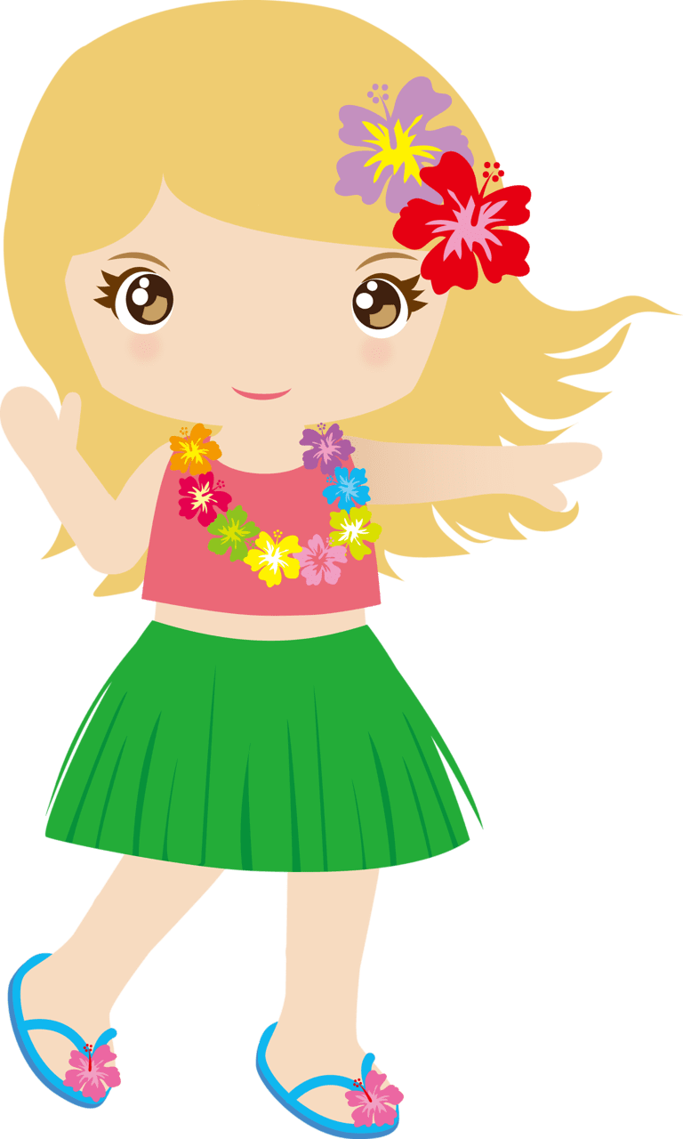 Hawaii luau party clipart clip art