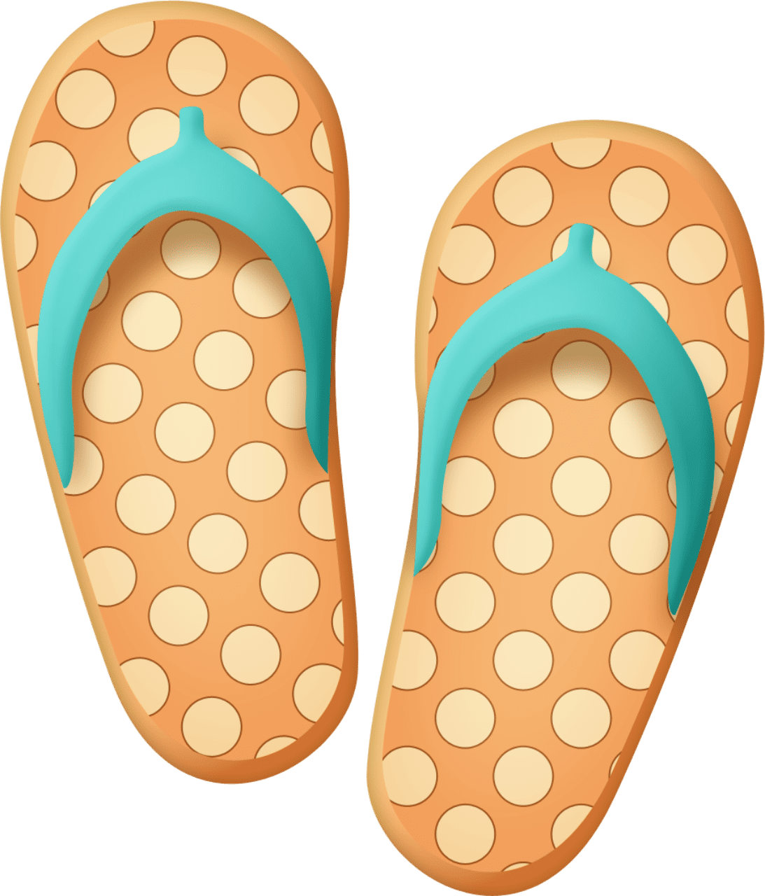 Flip flop tropical paradise clipart transparent