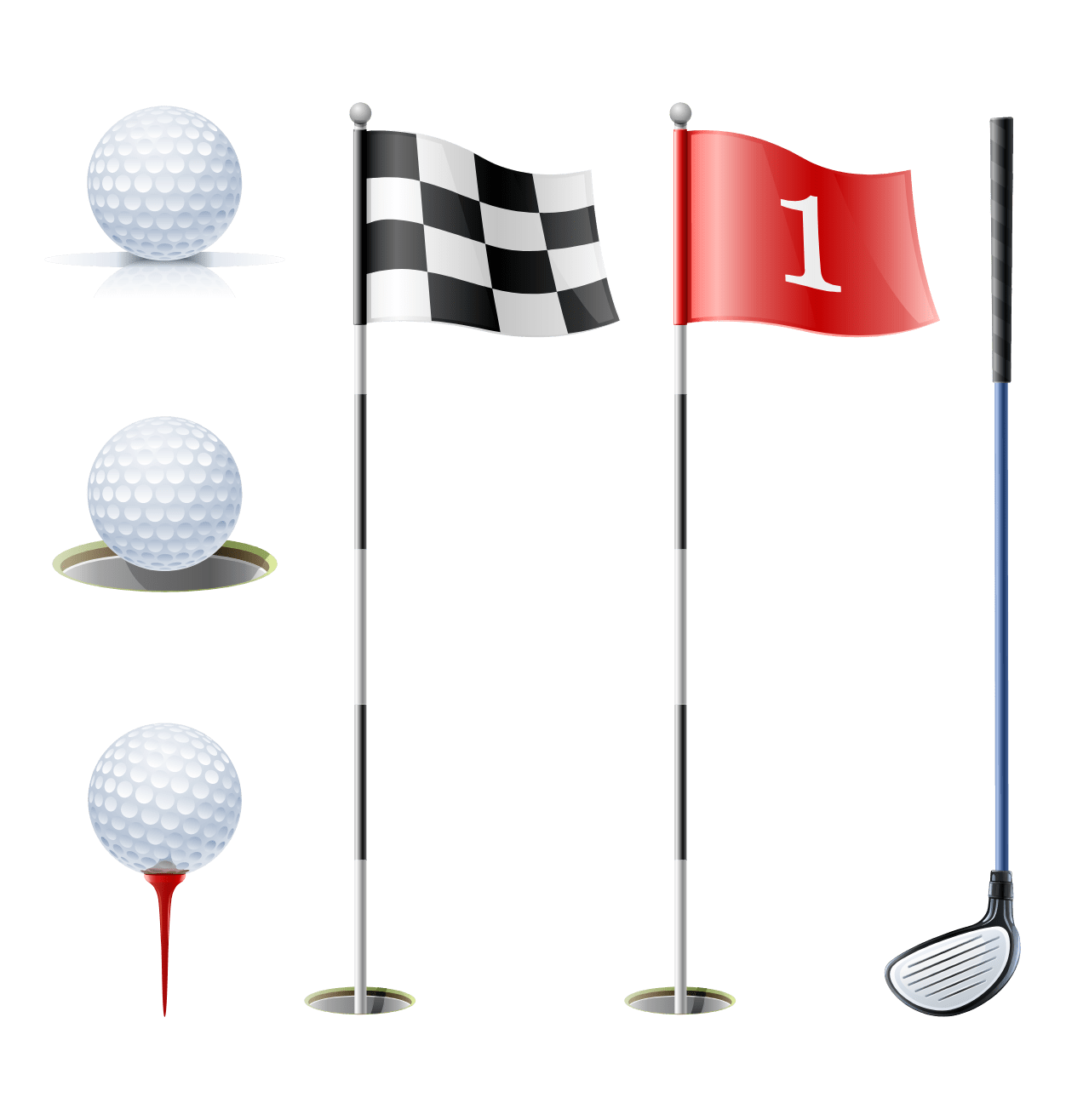 Golf ball vector clipart