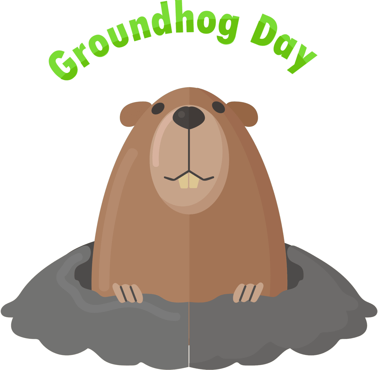 Groundhog day vector clipart images 2