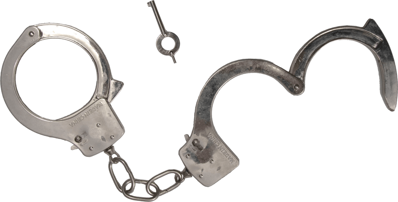 Handcuffs opened hand cuffs classic clipart background