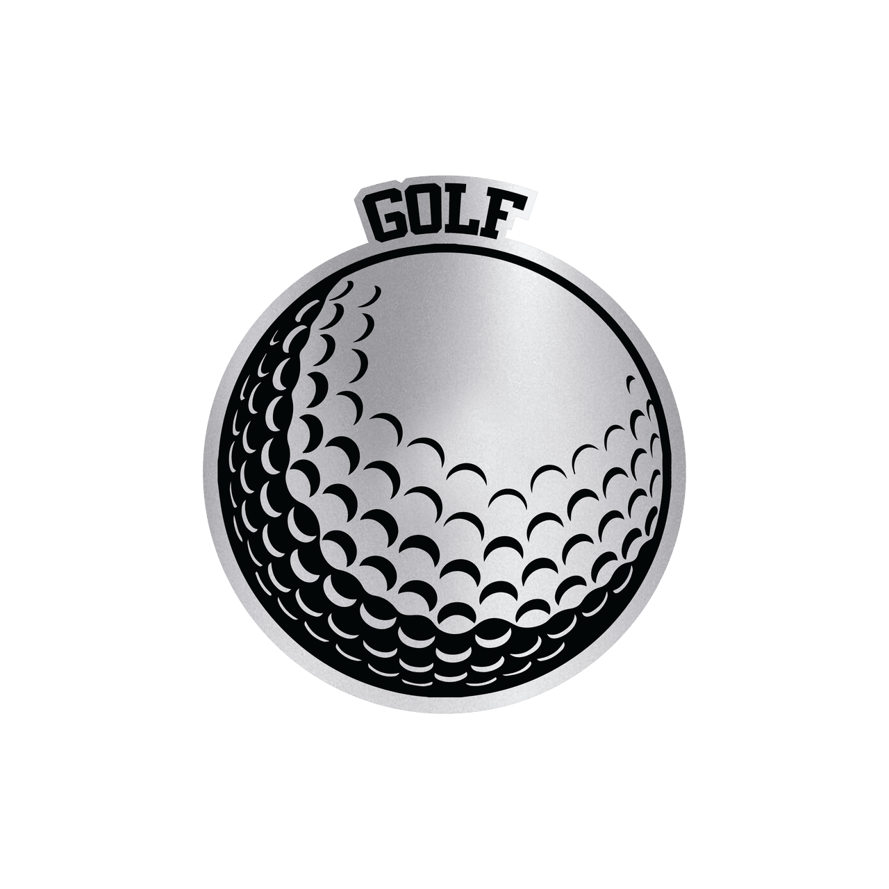 Golf ball sticker clipart image