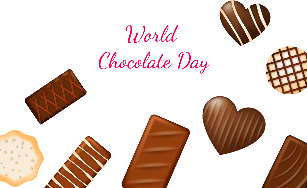 World chocolate day celebrate truffle theme background clipart