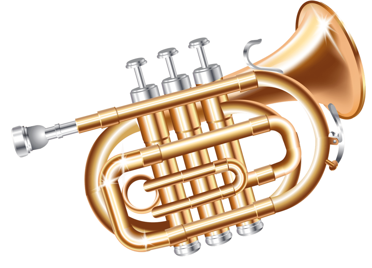 Trumpet musical instruments clipart background