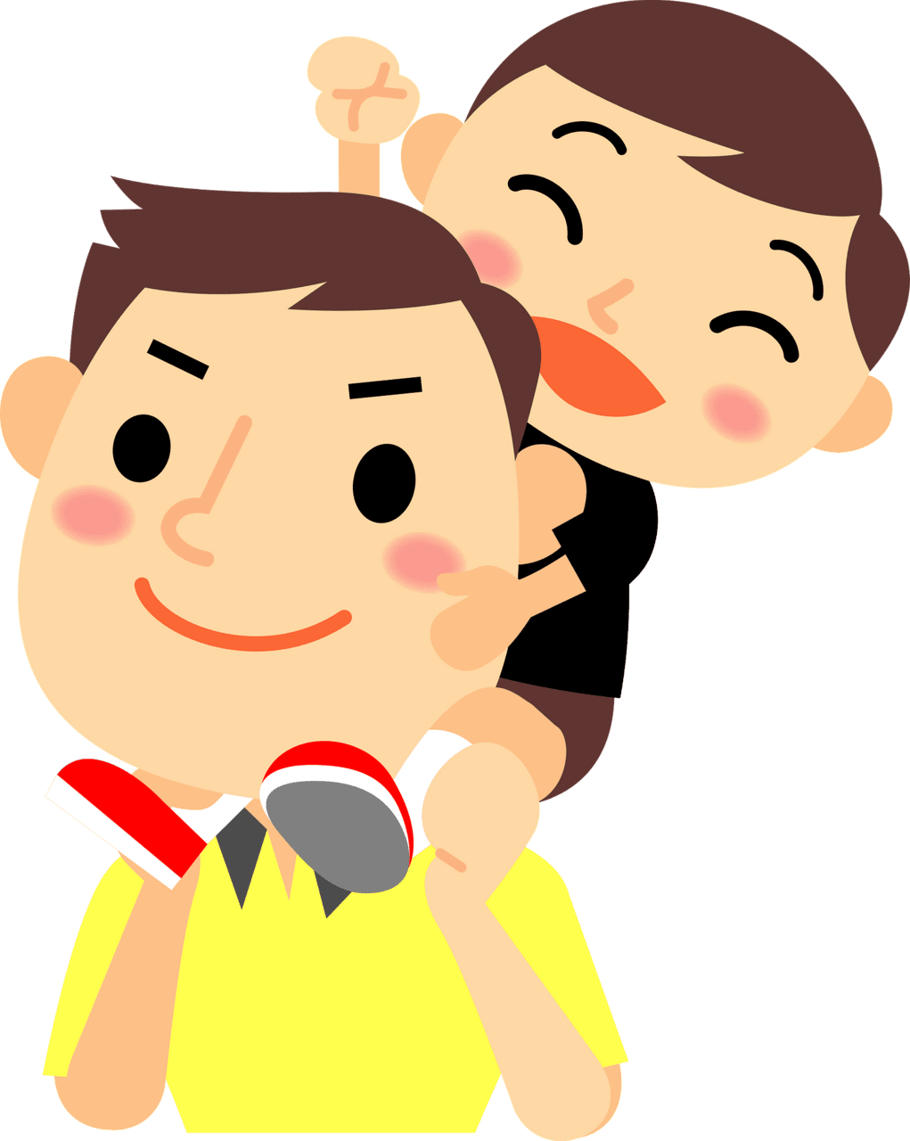 Dad father and son vector clipart images