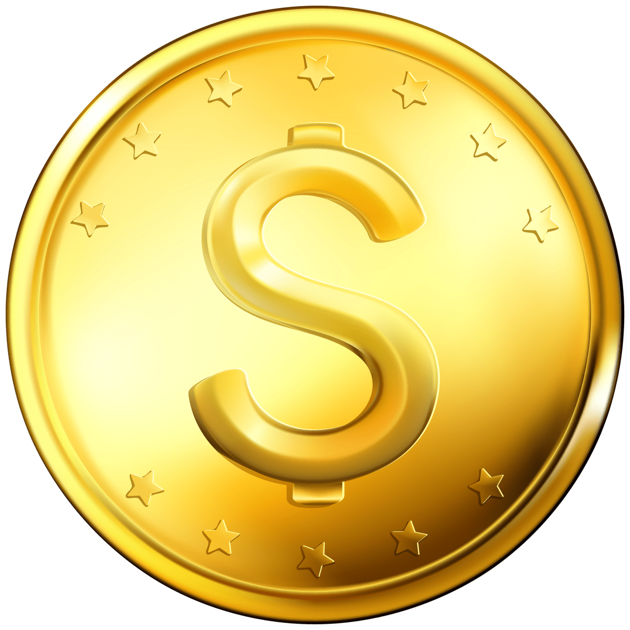 Gold coin image for clipart