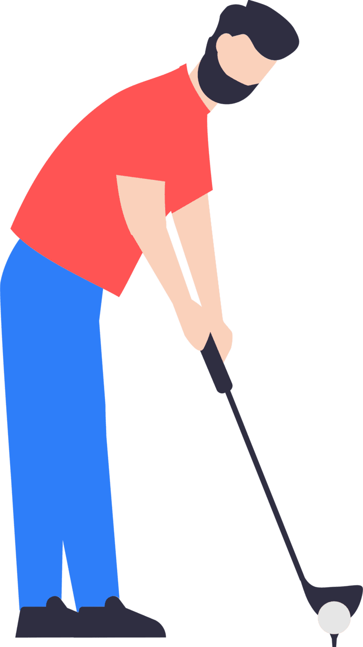 Golf club player vector clipart images