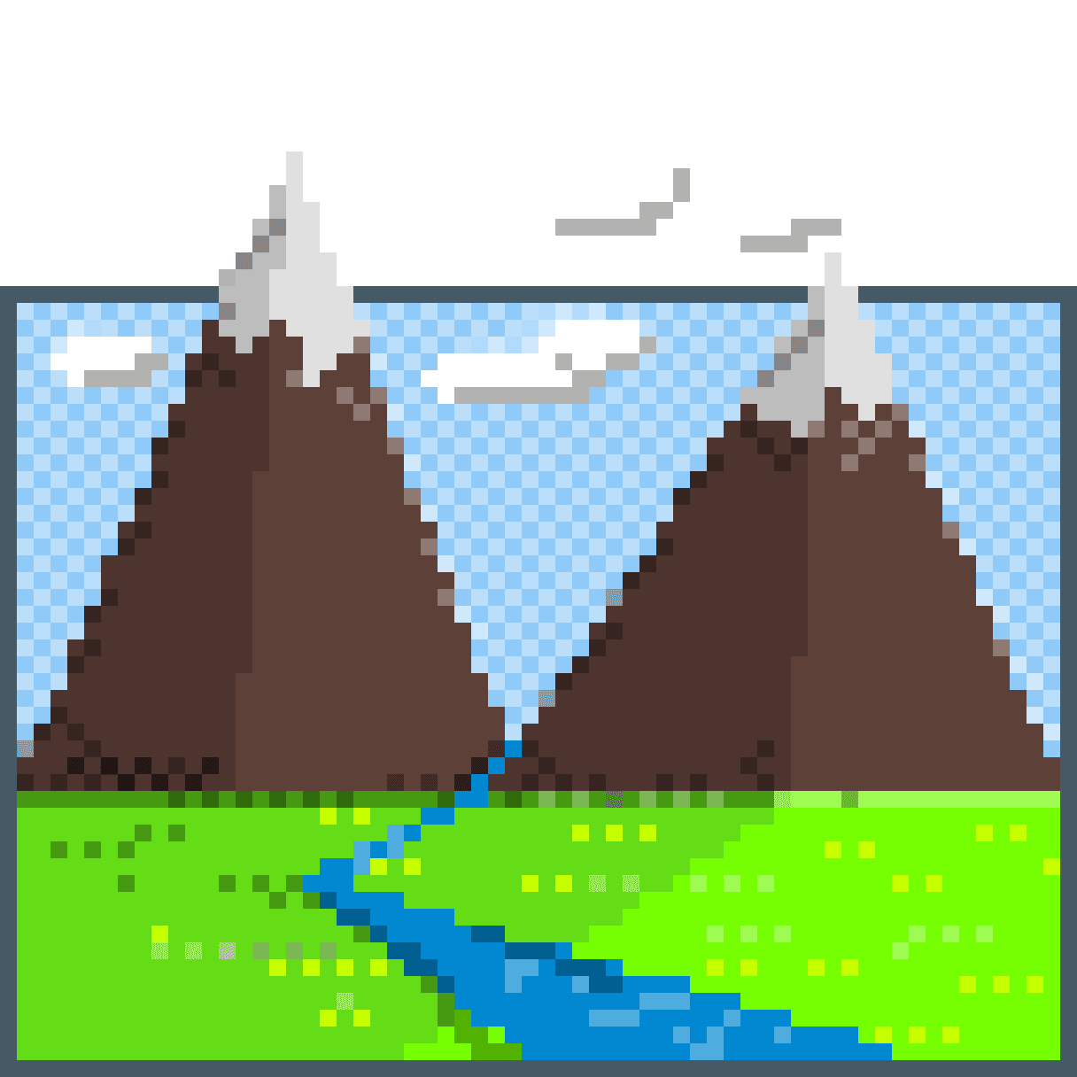 River pixilart valley clipart vector