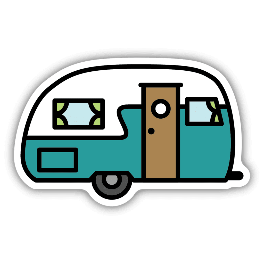 Stickers northwest retro camper sticker clipart picture