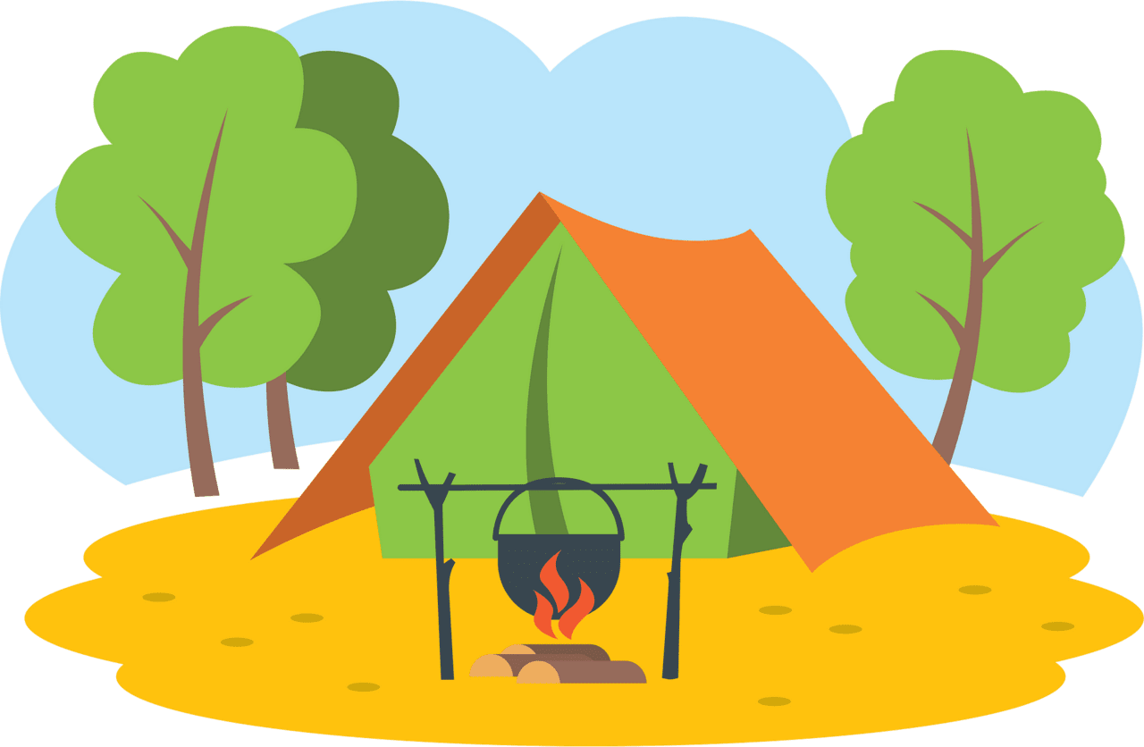 Summer camp vector clipart images 4